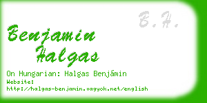 benjamin halgas business card
